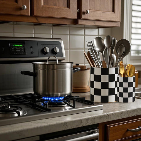 Swicken porta-utensilios sirve como cubo de hielo o jarrón decorativo para la mesa.