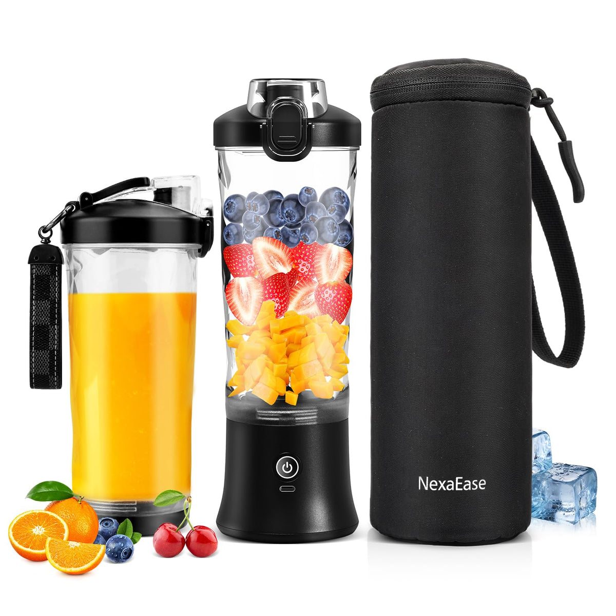 Licuadora portátil Swietonic con vaso de 20 oz para batidos frescos en cualquier lugar.