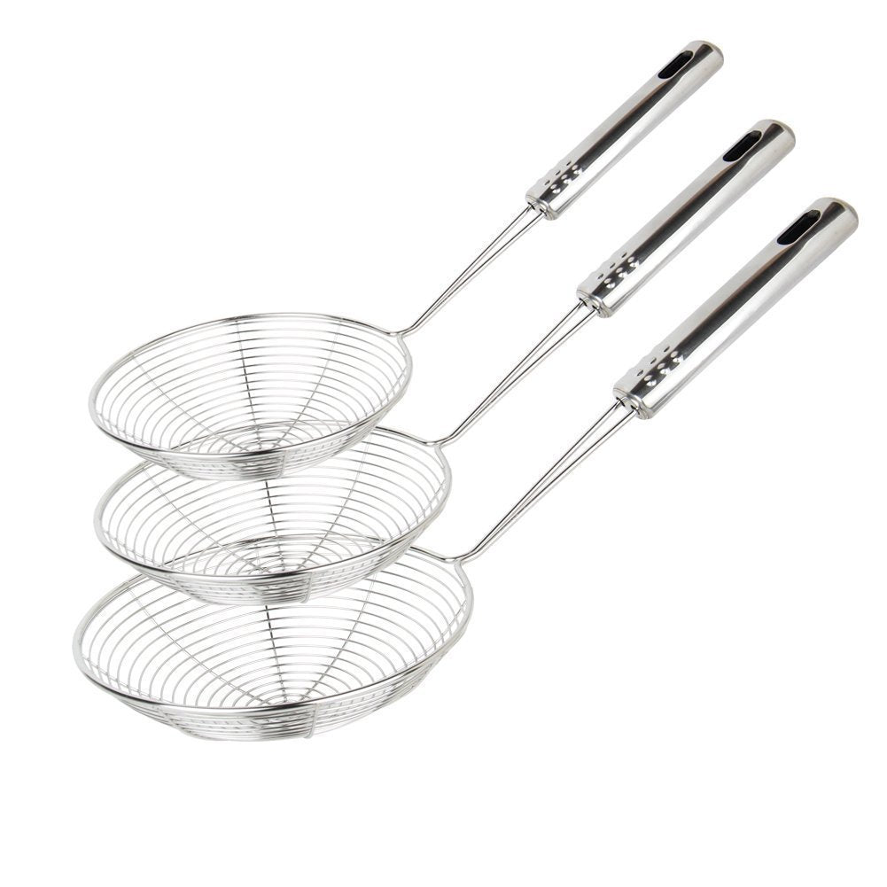 Swify escurridor-araña set de 3 piezas para freír y escurrir con seguridad.