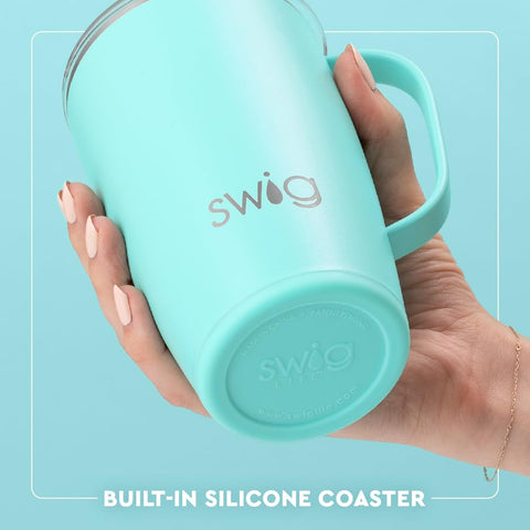 Swig Life 18oz diseño compatible con portavasos estándar para uso diario.