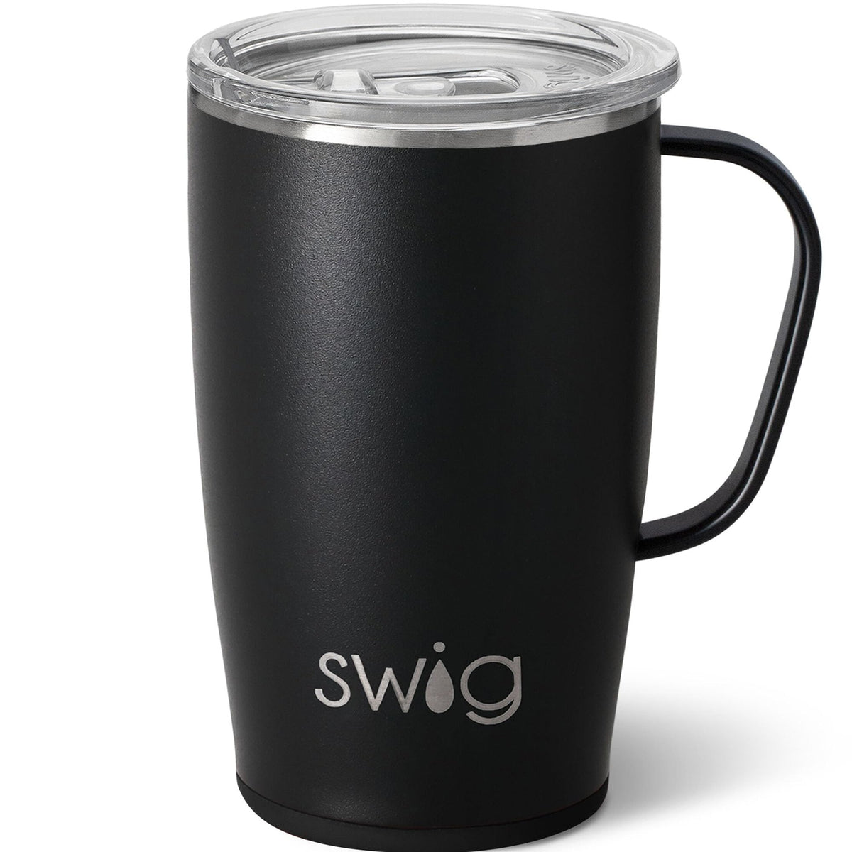 Swig Life 18oz taza viaje con mango ergonómico, ideal para llevar café en ruta.