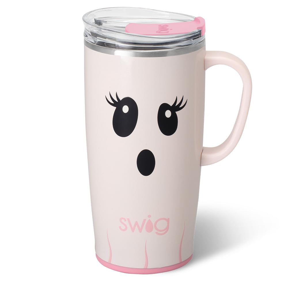 Tumbler Swig Life 22oz con asa y tapa, perfecto para llevar bebidas frías o calientes