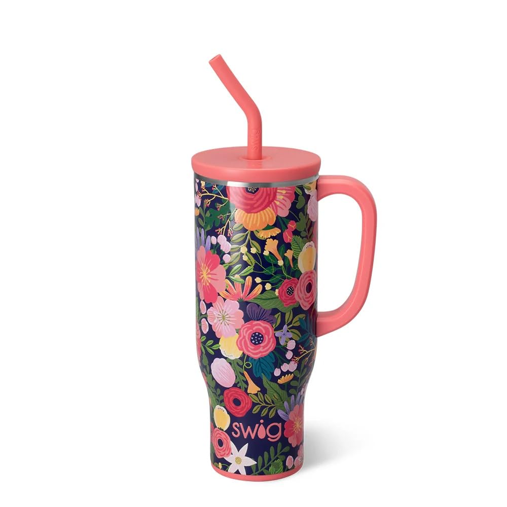 Swig Life 30oz Mega Mug con asa y pajilla, ideal para hidratarse todo el día.