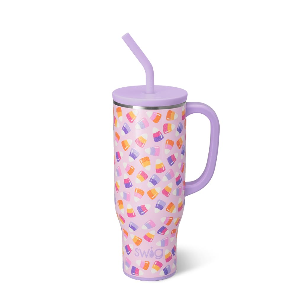 Swig Life 30oz Mega Mug con manija y tapa: uso en movimiento sin derrames