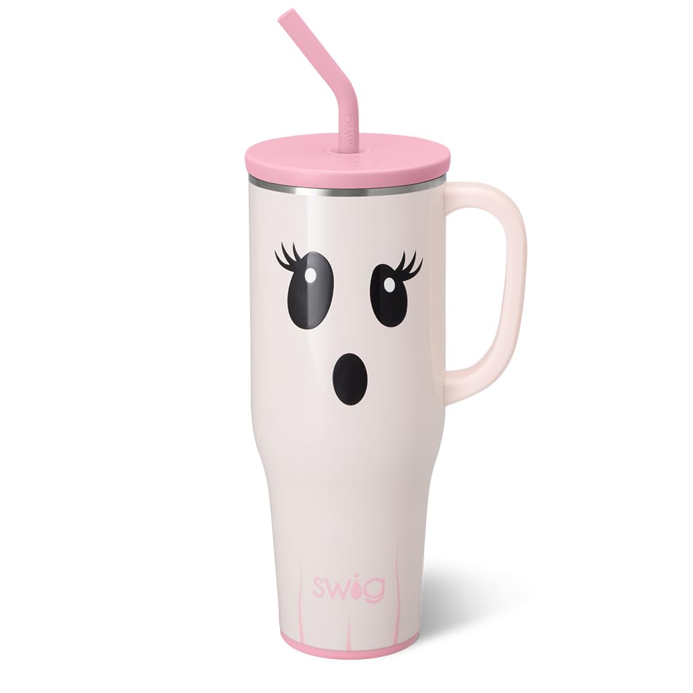 Swig Life 40oz Mega Mug con asa y pajilla para llevar y beber.