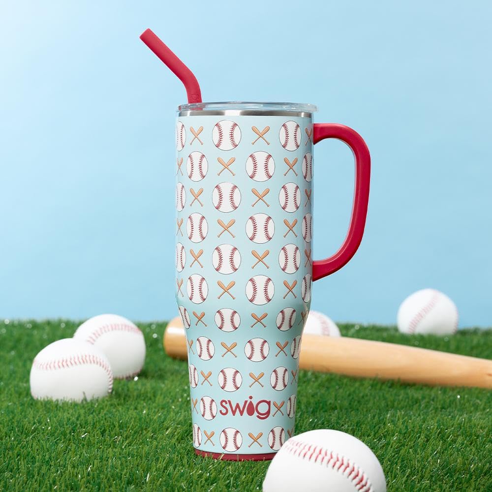 Swig Life 40 onzas Mega Mug con tapa deslizante para evitar salpicaduras.