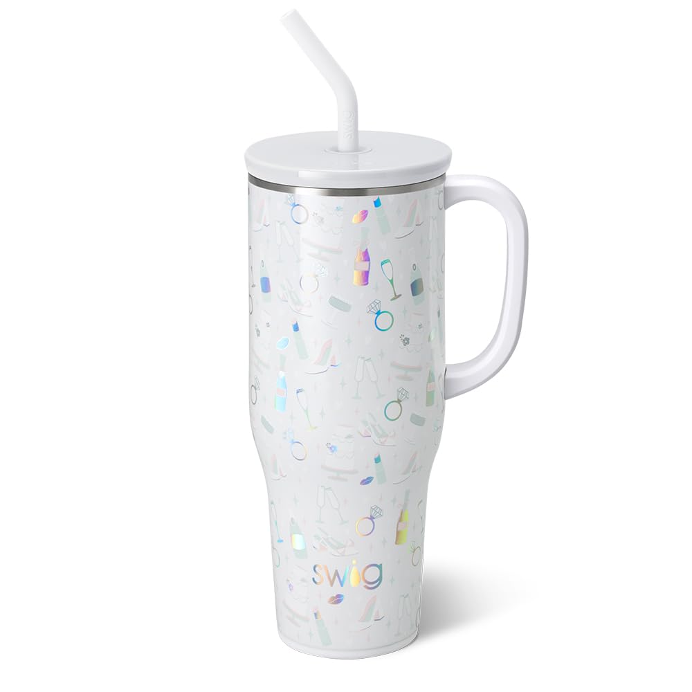 Swig Life 40 onzas Mega Mug con asa ergonómica para llevar todo el día.