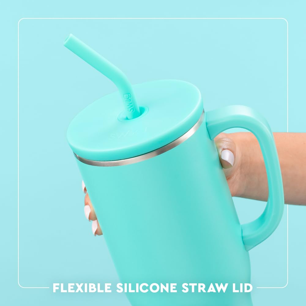 Swig Life 40 onzas Mega Mug interior de acero inoxidable para sabor neutro.