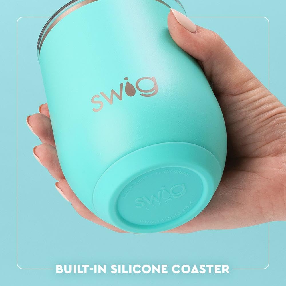 Swig Life vaso con base antideslizante integrada para mayor estabilidad.