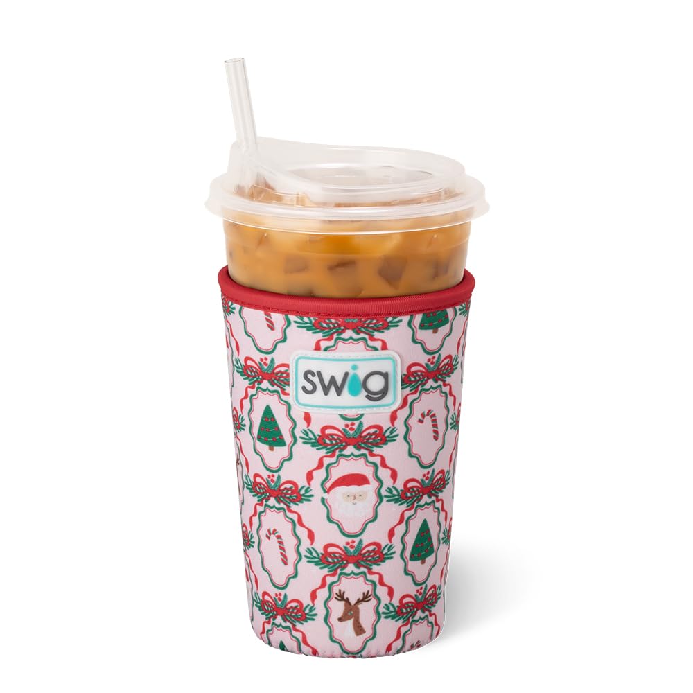 Swig Life Coolie muestra la textura de neopreno de 3 mm para bebidas frías.