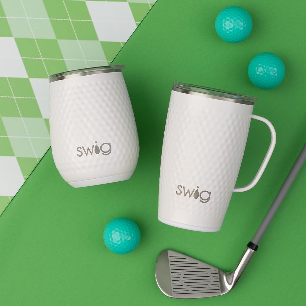 Swig Life copa vino portátil con tapa deslizante, ideal para viajes y exteriores.