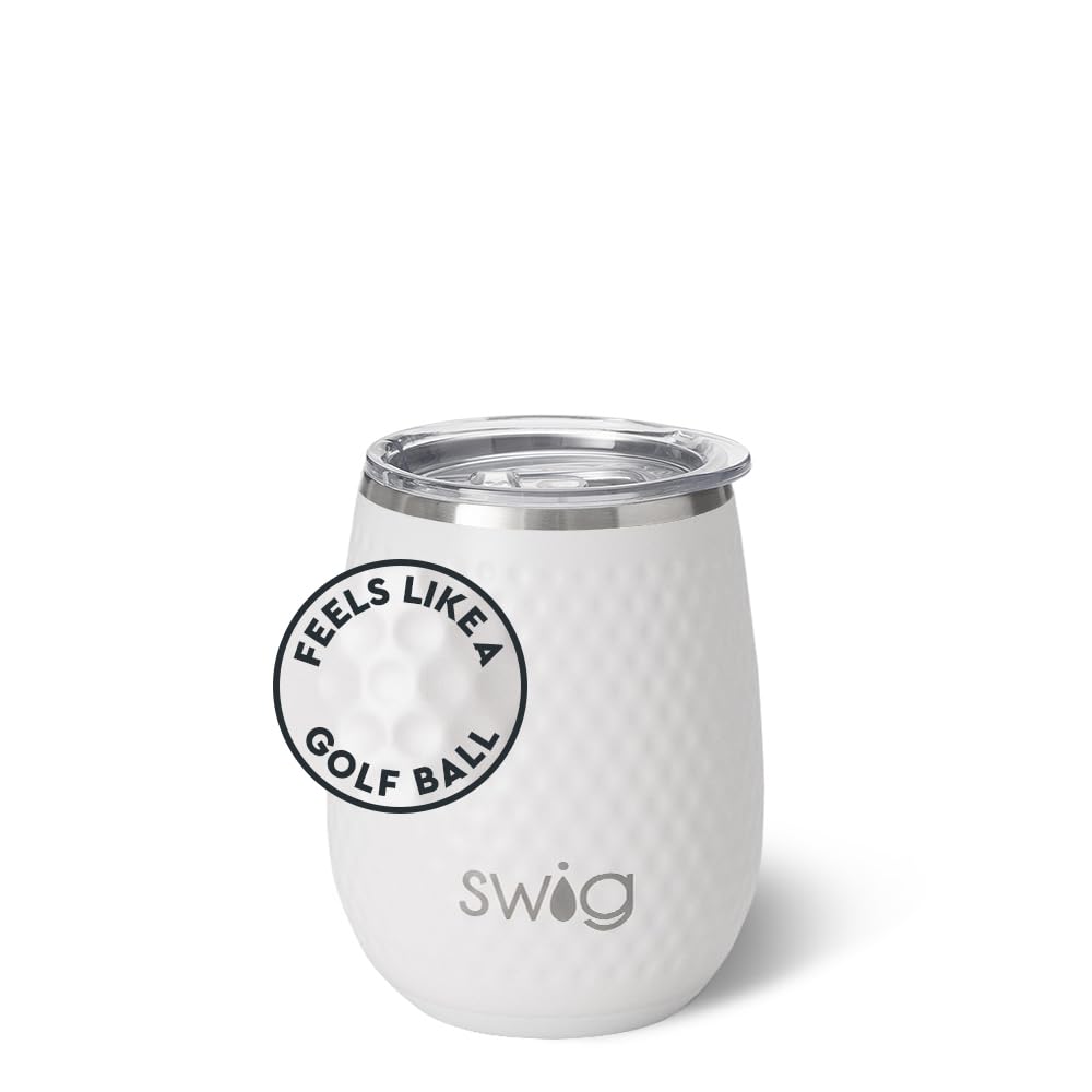 Swig Life copa vino sin tallo con tapa deslizante para evitar derrames y mantener frío.