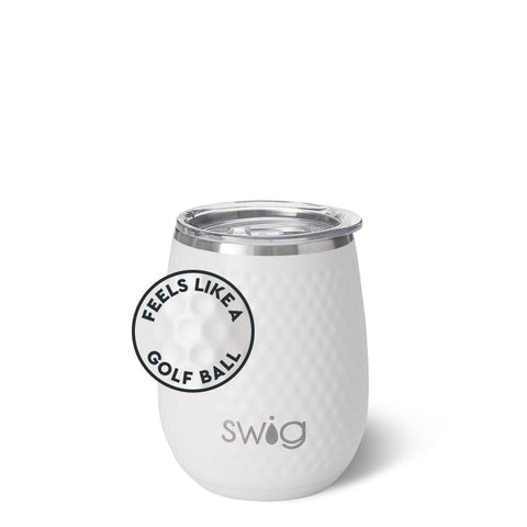 Swig Life copa vino sin tallo con tapa deslizante para evitar derrames y mantener frío.