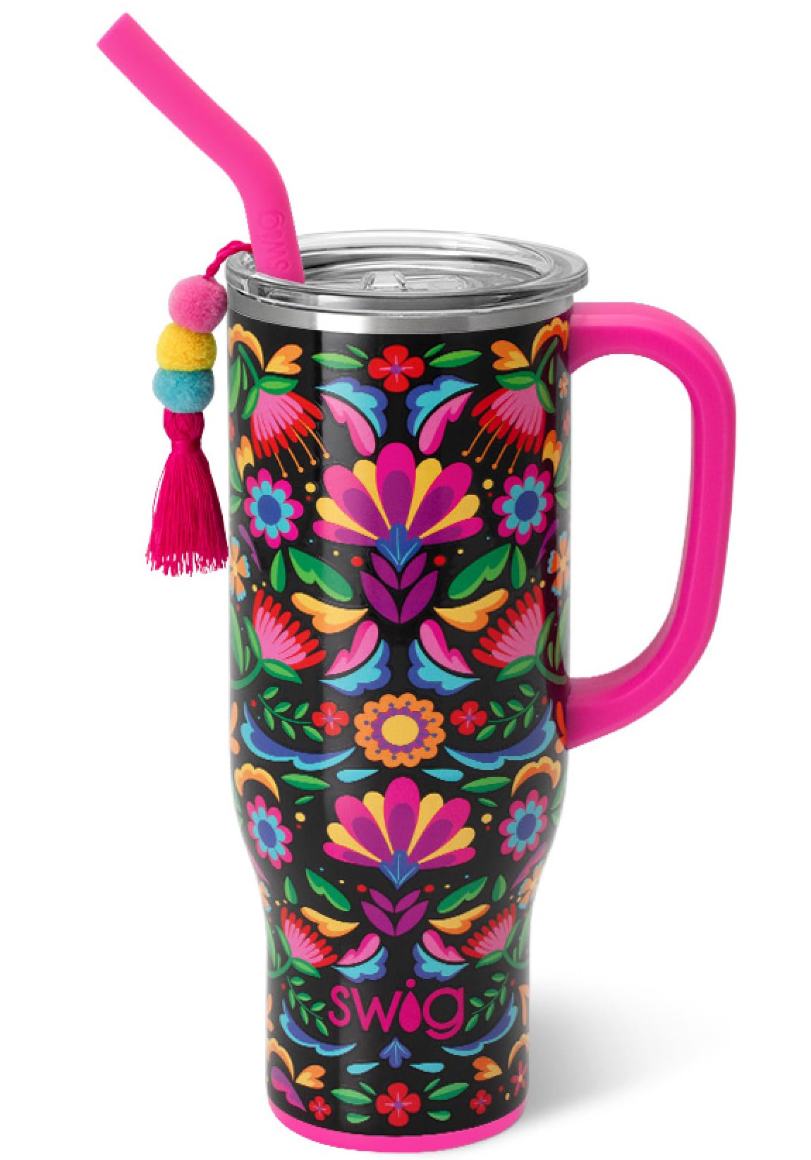 Swig Life Mega Mug con manija para transporte cómodo y seguro.