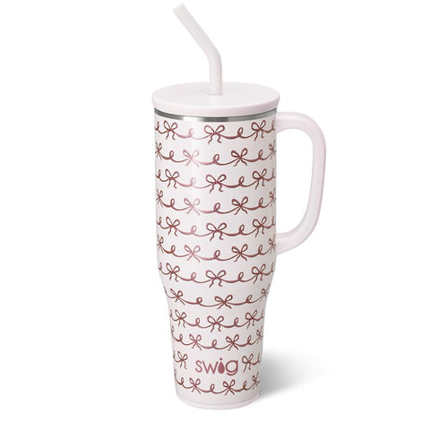 Swig Life Mega Mug 40oz con asa y pajilla, ideal para uso diario en movimiento