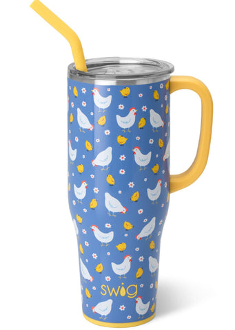 Swig Life Mega Mug 40oz con asa, ideal para llevar en viaje diario