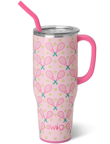 Swig Life Mega Mug 40oz con asa y paja, mantiene bebidas a la temperatura deseada todo el día