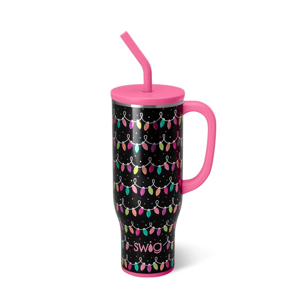 Swig Life Mega Mug con manija y tapa, ideal para uso diario sin derrames.