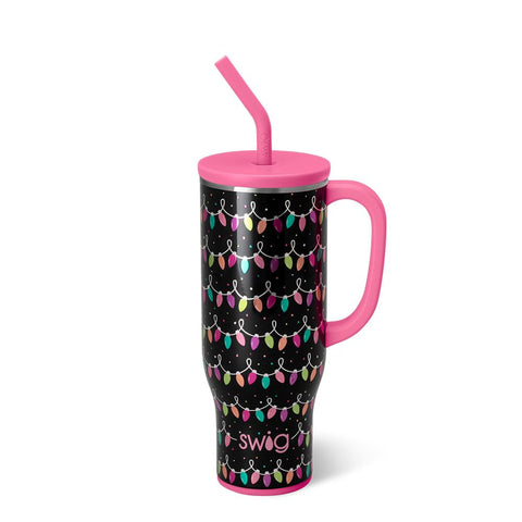 Swig Life Mega Mug con manija y tapa, ideal para uso diario sin derrames.