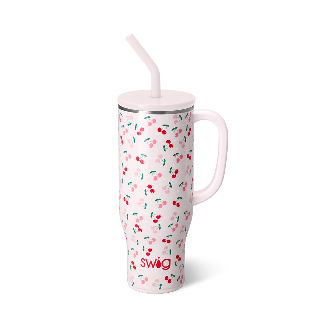 Swig Life Mega Mug con manija ergonómica para llevar bebidas todo el día.