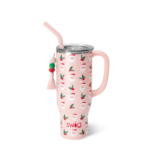 Swig Life Mega Mug con manija y tapa para transportar bebidas y mejorar comodidad.