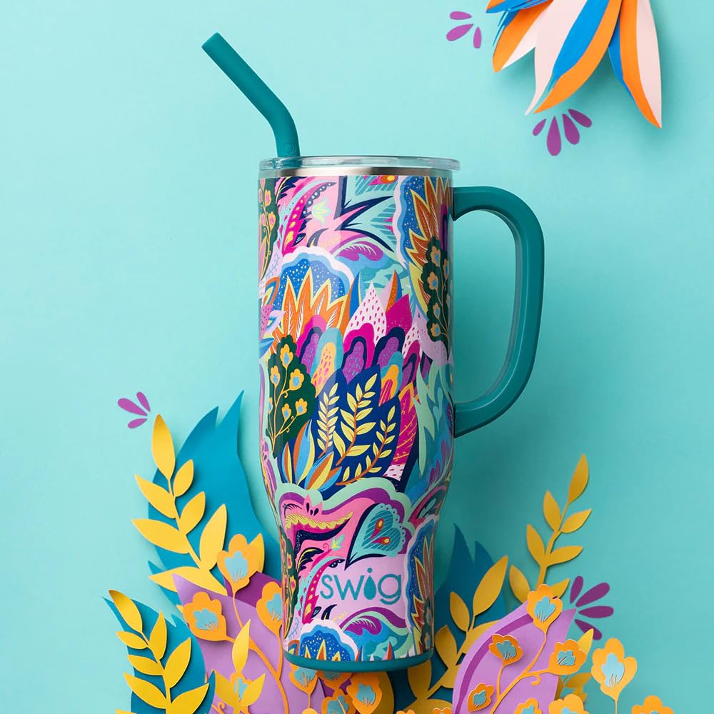 Swig Life Mega Mug con pajilla de silicona para uso diario sin fugas