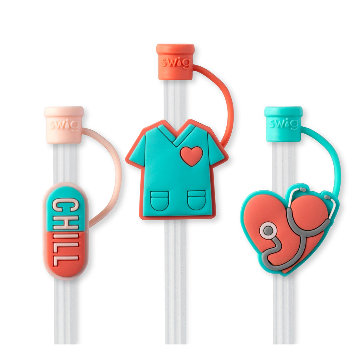 Swig Life pajitas reutilizables con tapas de silicona para personalizar bebidas