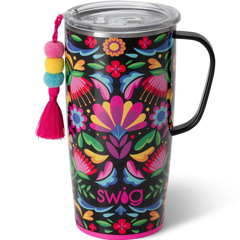 Swig Life 22 onzas con asa y tapa, útil para llevar café caliente