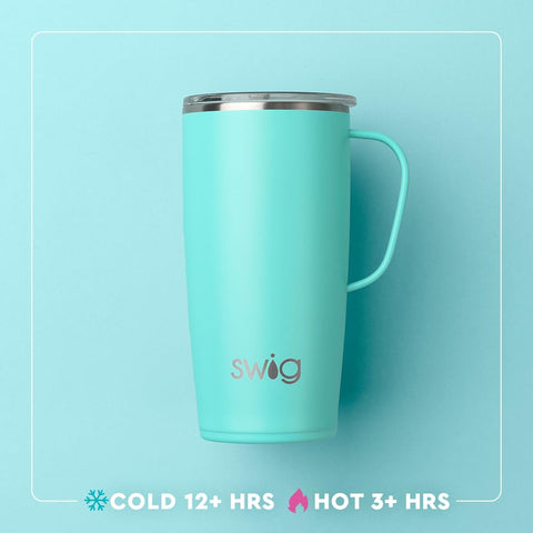 Swig Life taza con asa ergonómica para llevar sin esfuerzo.