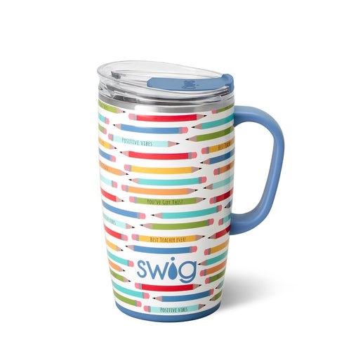 Swig Life taza-viaje-18oz asa-y-tapa facilita transportar bebidas.