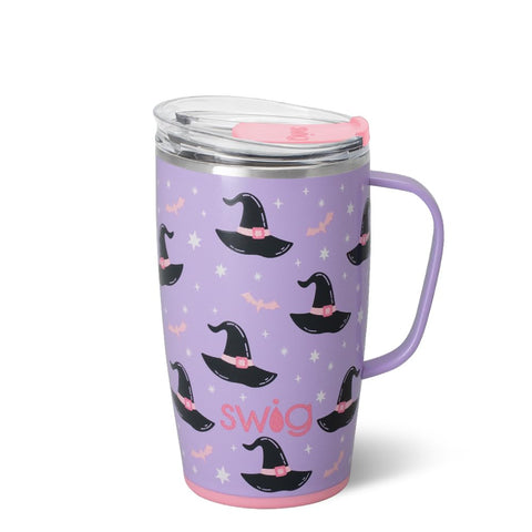 Swig Life Spellbound taza de viaje 18 oz con diseño de Halloween.