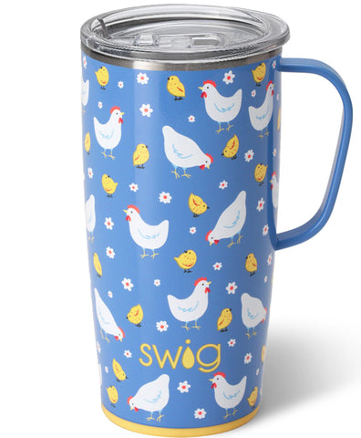 Swig Life: taza de viaje 22 oz con asa y tapa para bebidas.