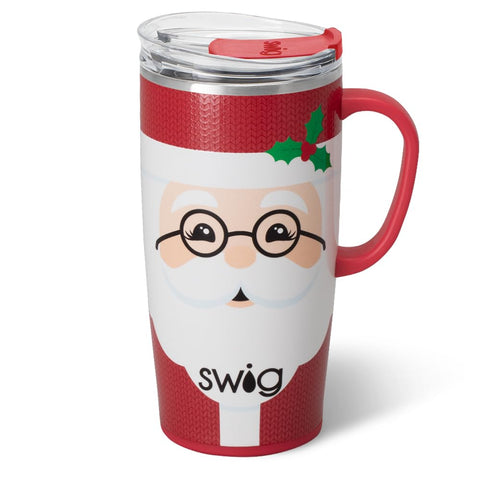 Swig Life Taza de viaje 22oz con manija, ideal para bebidas frías y calientes en movimiento.