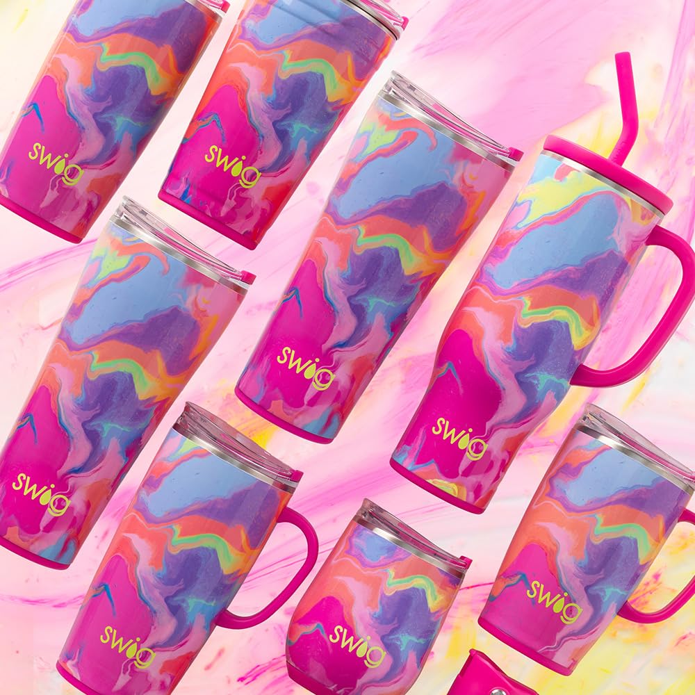 Swig Life 22oz en portavasos, perfecto para la rutina diaria.