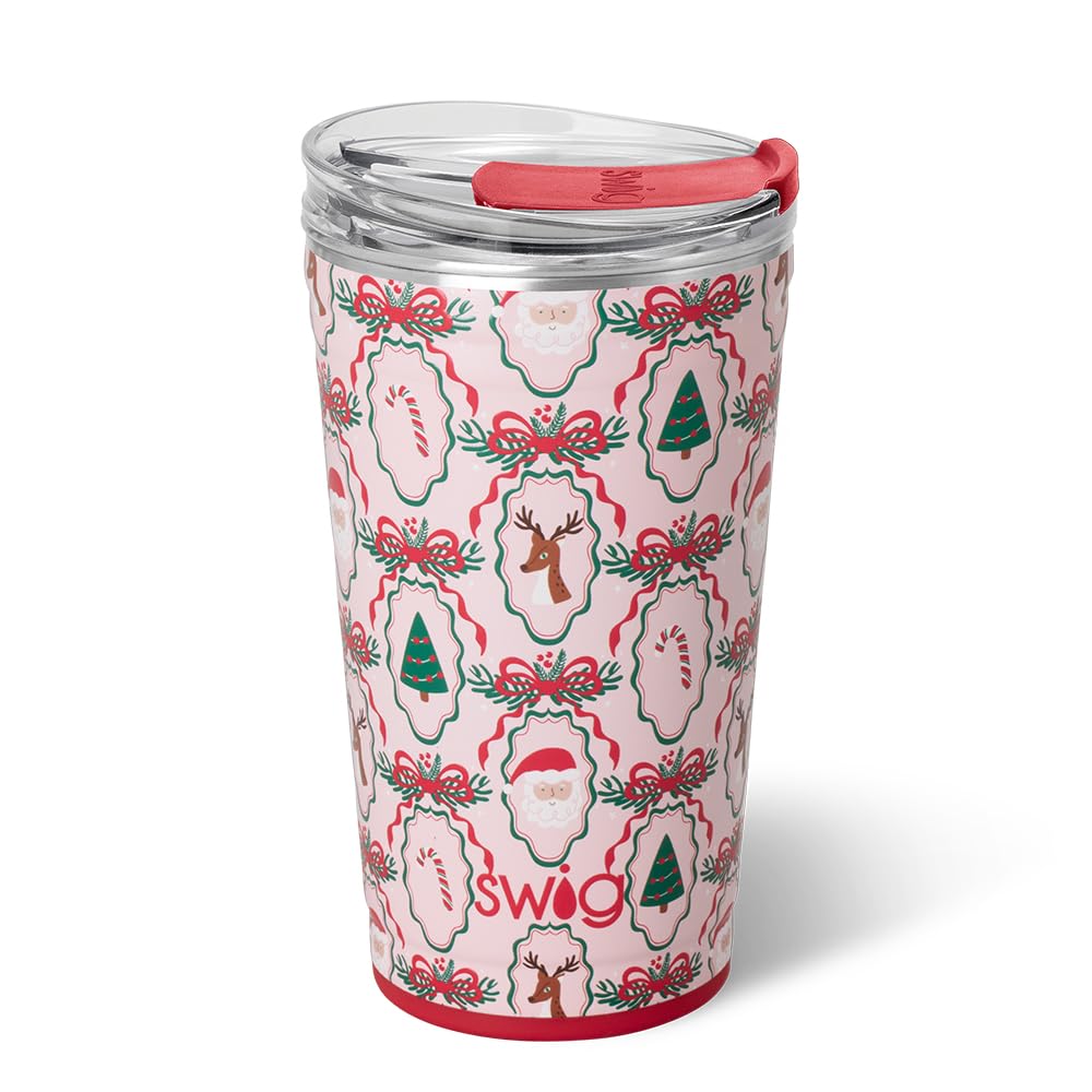 Swig Life vaso 24oz con tapa EZ deslizante, sorbos fáciles y limpieza.