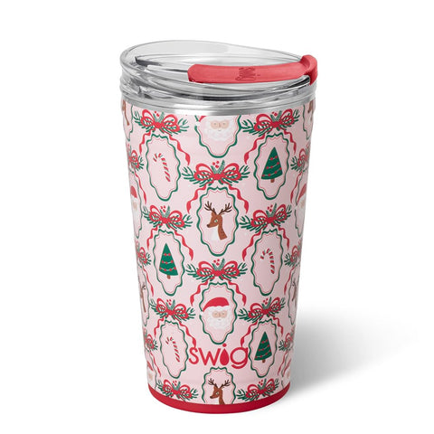 Swig Life vaso 24oz con tapa EZ deslizante, sorbos fáciles y limpieza.