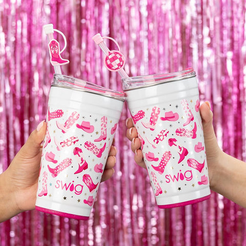 Swig Life 24oz disponible en colores y estampados variados.