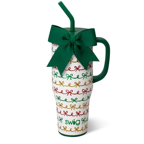 Vaso Swig Life 40oz mega con asa y pajilla, ideal para uso diario.