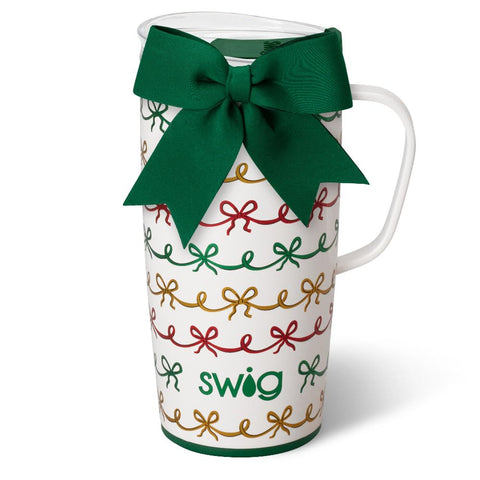 Swig Life Vaso de viaje 22 oz con asa y tapa, ideal para bebidas frías o calientes.