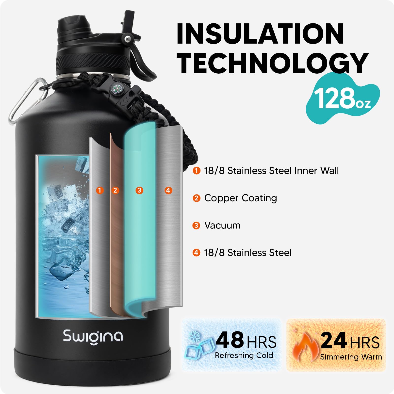 Swigina funda de silicona resistente para caída y agarre firme.