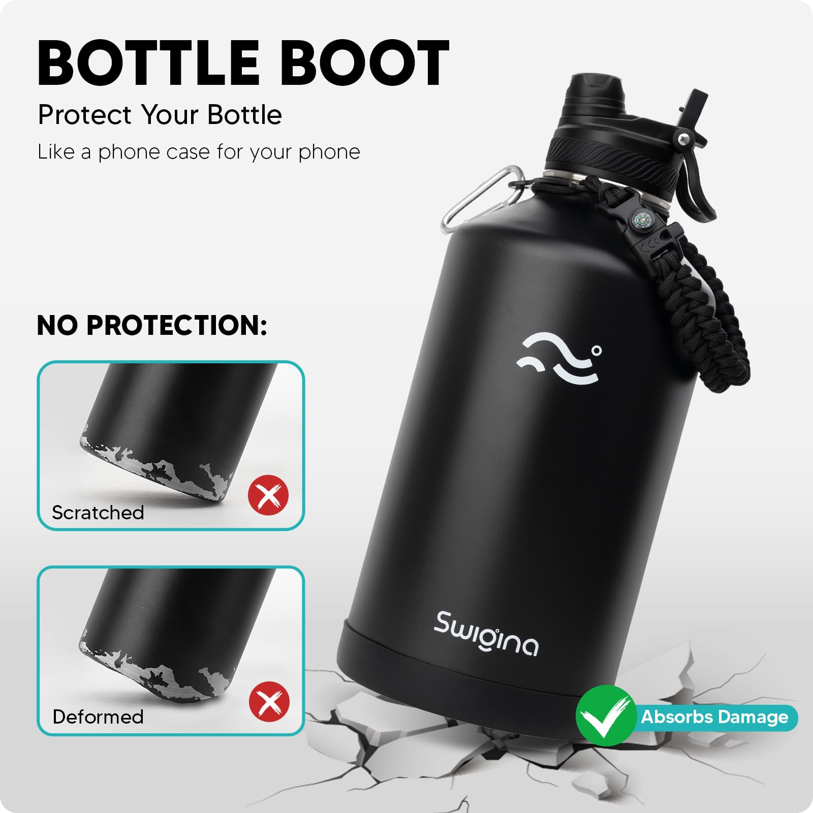Swigina pegatinas resistentes para personalización sin residuos.