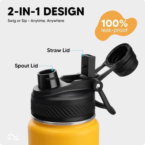 Swigina botella con armadura de silicona protege golpes y mejora agarre antideslizante.