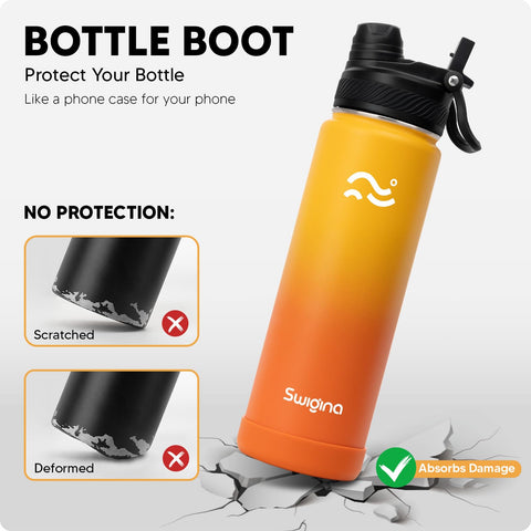 Swigina boca ancha facilita añadir hielo o preparar bebidas calientes.