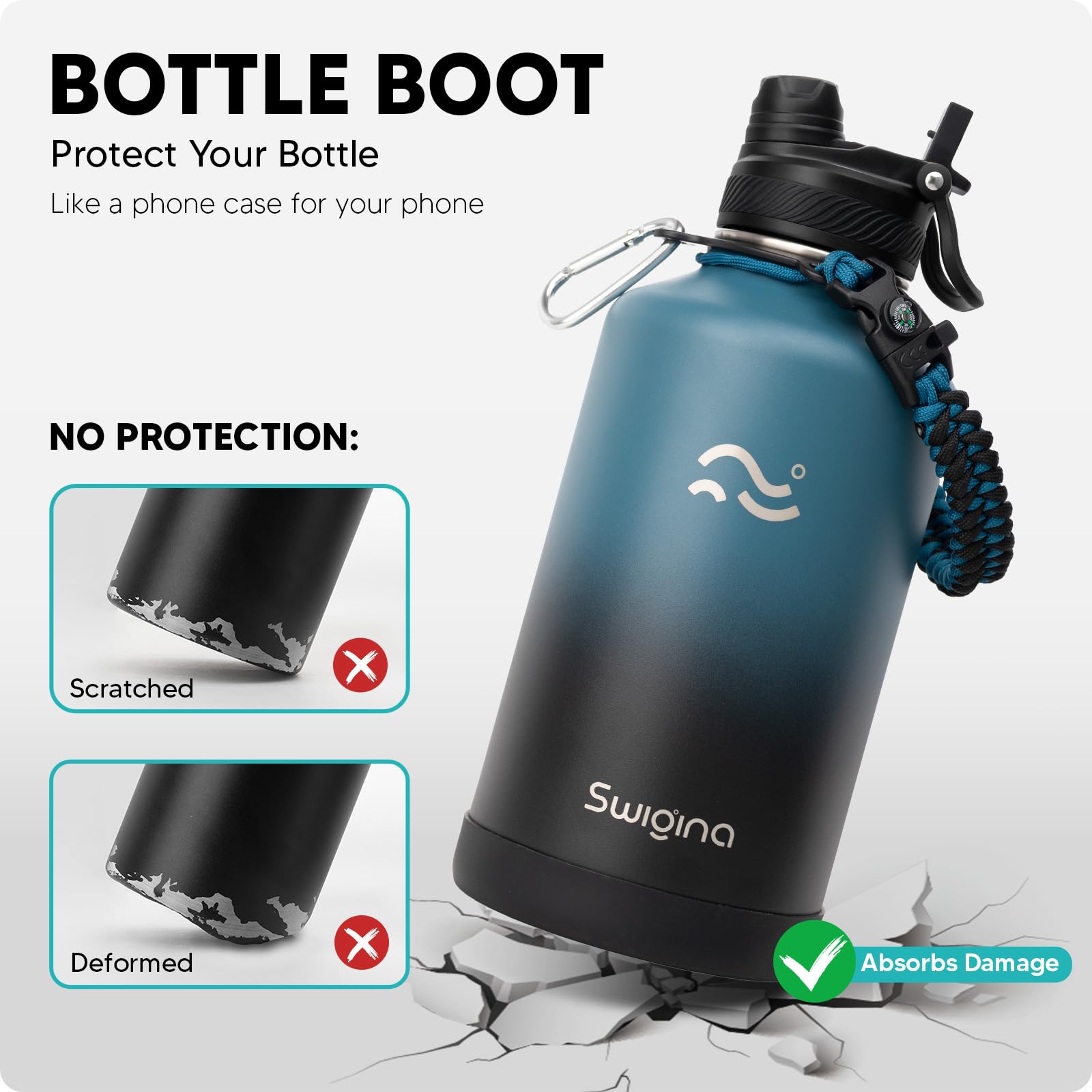 Swigina calcomanías vinílicas impermeables sin residuo al retirar.