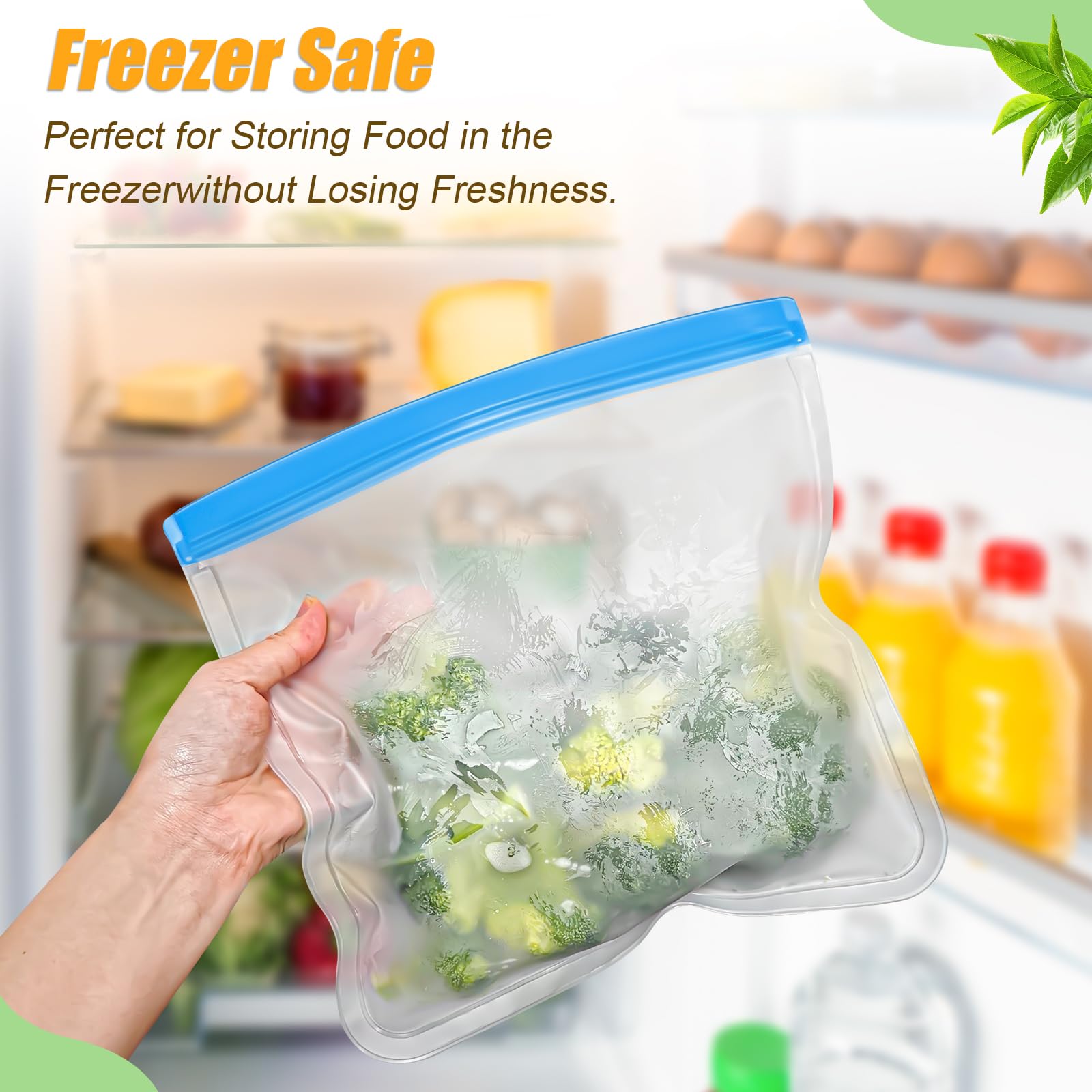 Swihorab bolsas silicona para marinar y almacenar carnes frescas