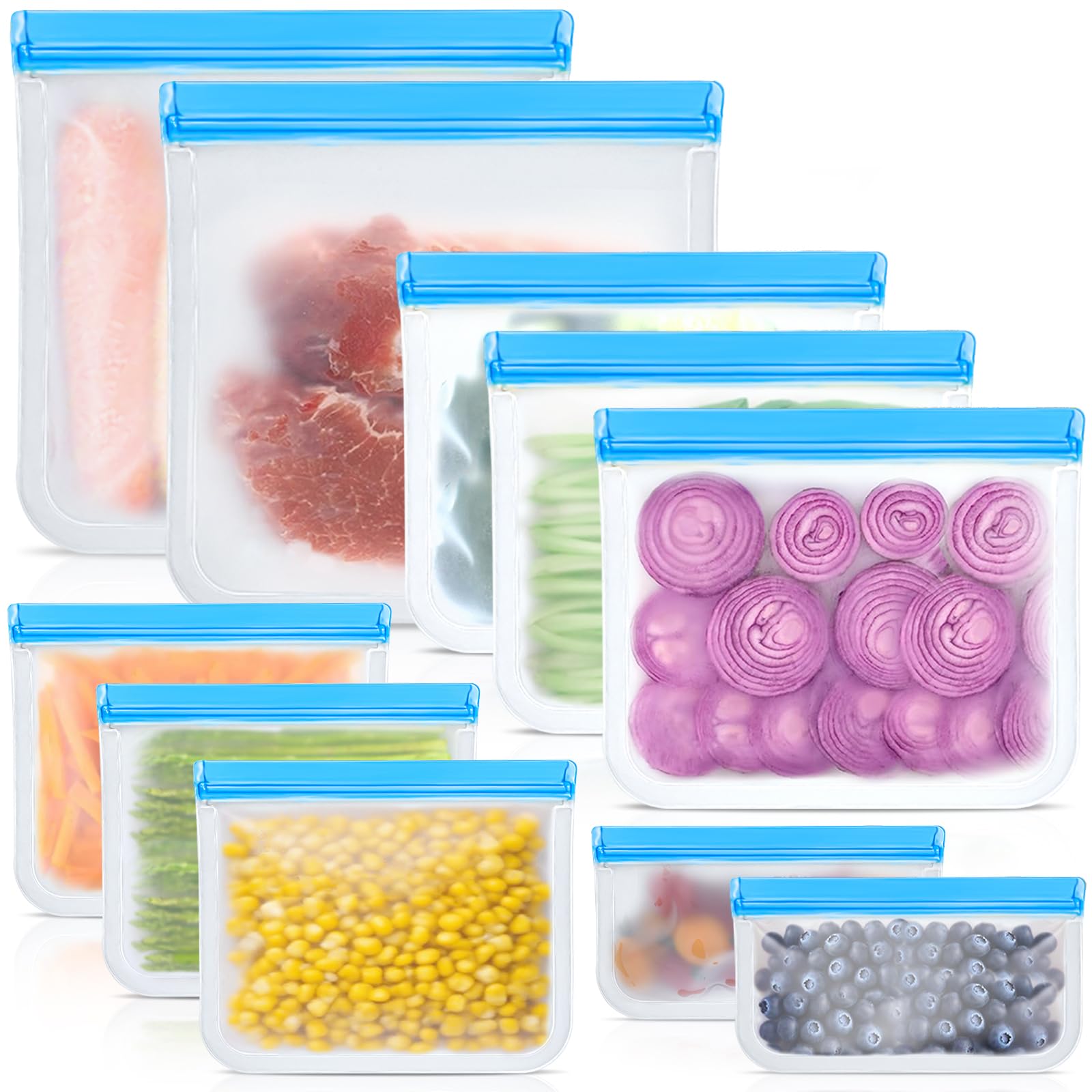 Bolsas Swihorab de silicona con cierre hermético para almacenamiento seguro de alimentos.