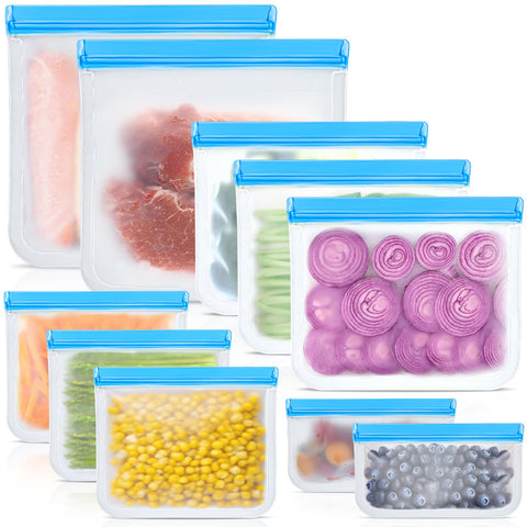 Bolsas Swihorab de silicona con cierre hermético para almacenamiento seguro de alimentos.