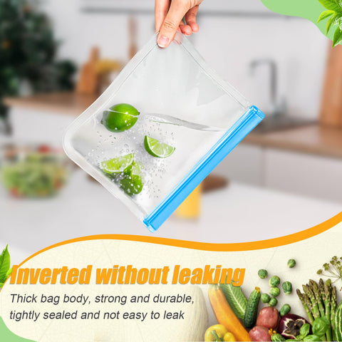 Bolsas Swihorab para congelador que mantienen marinado y frescura de los alimentos.