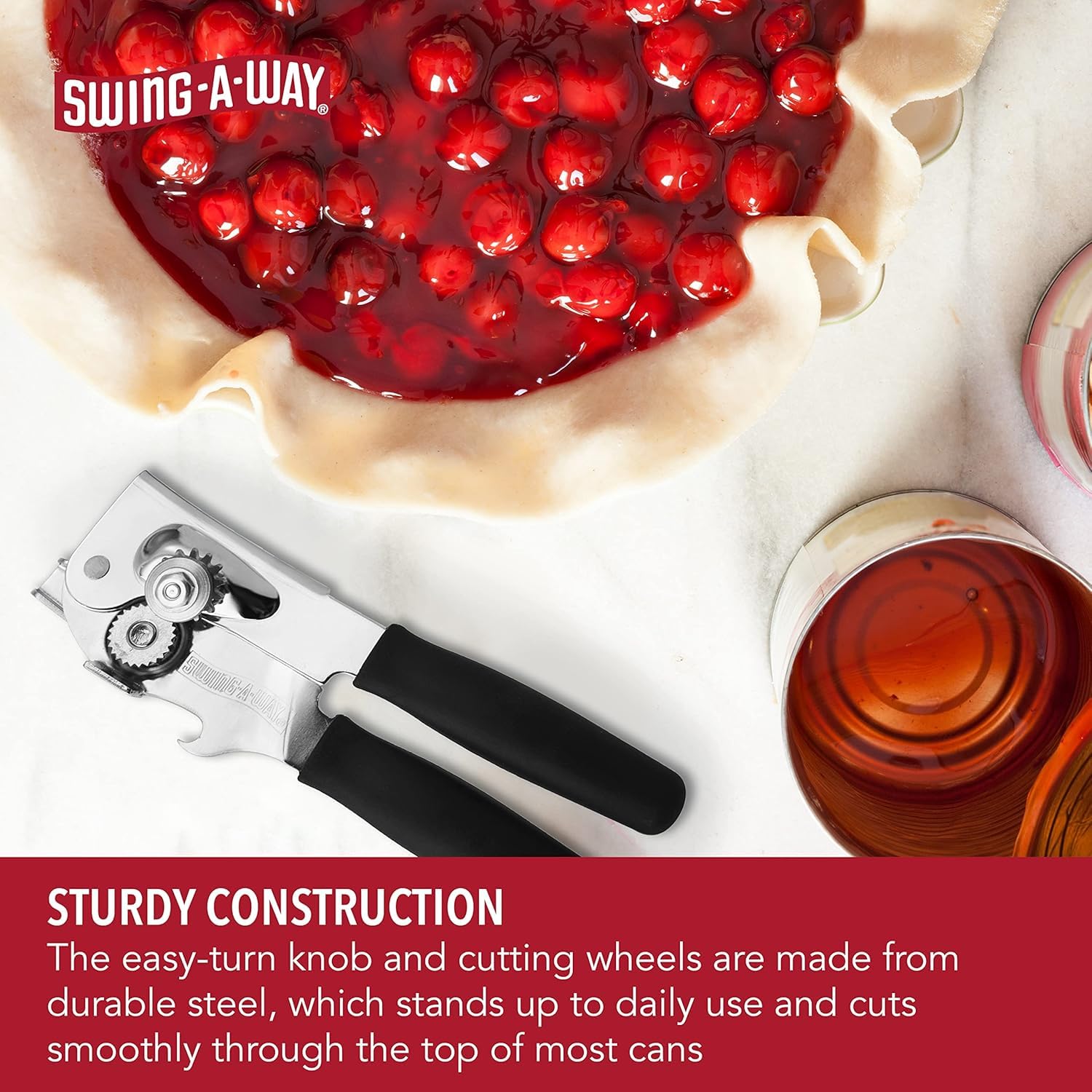 Diseño compacto de Swing-A-Way para cajones y gavetas