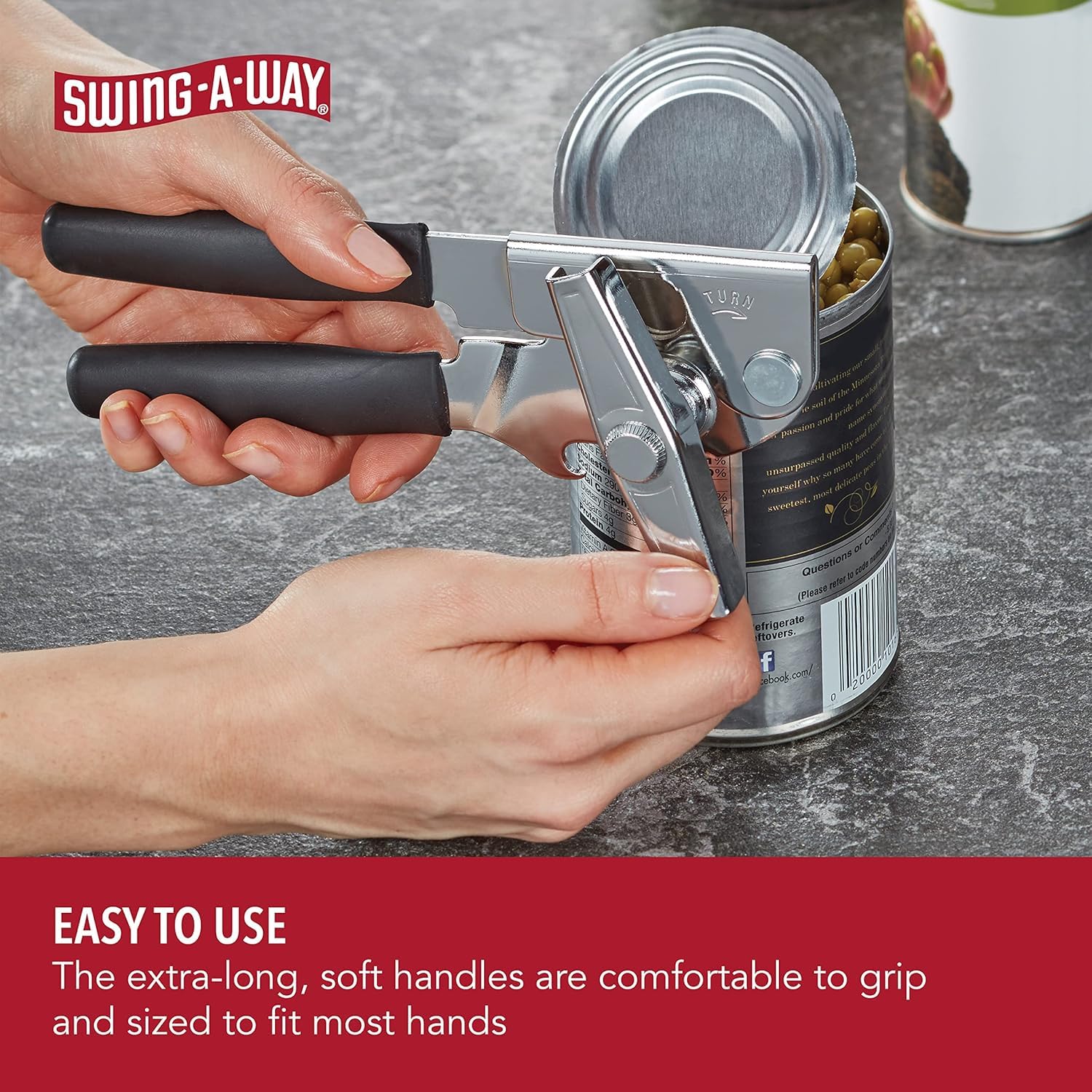 Uso diario en la cocina con Swing-A-Way para abrir latas